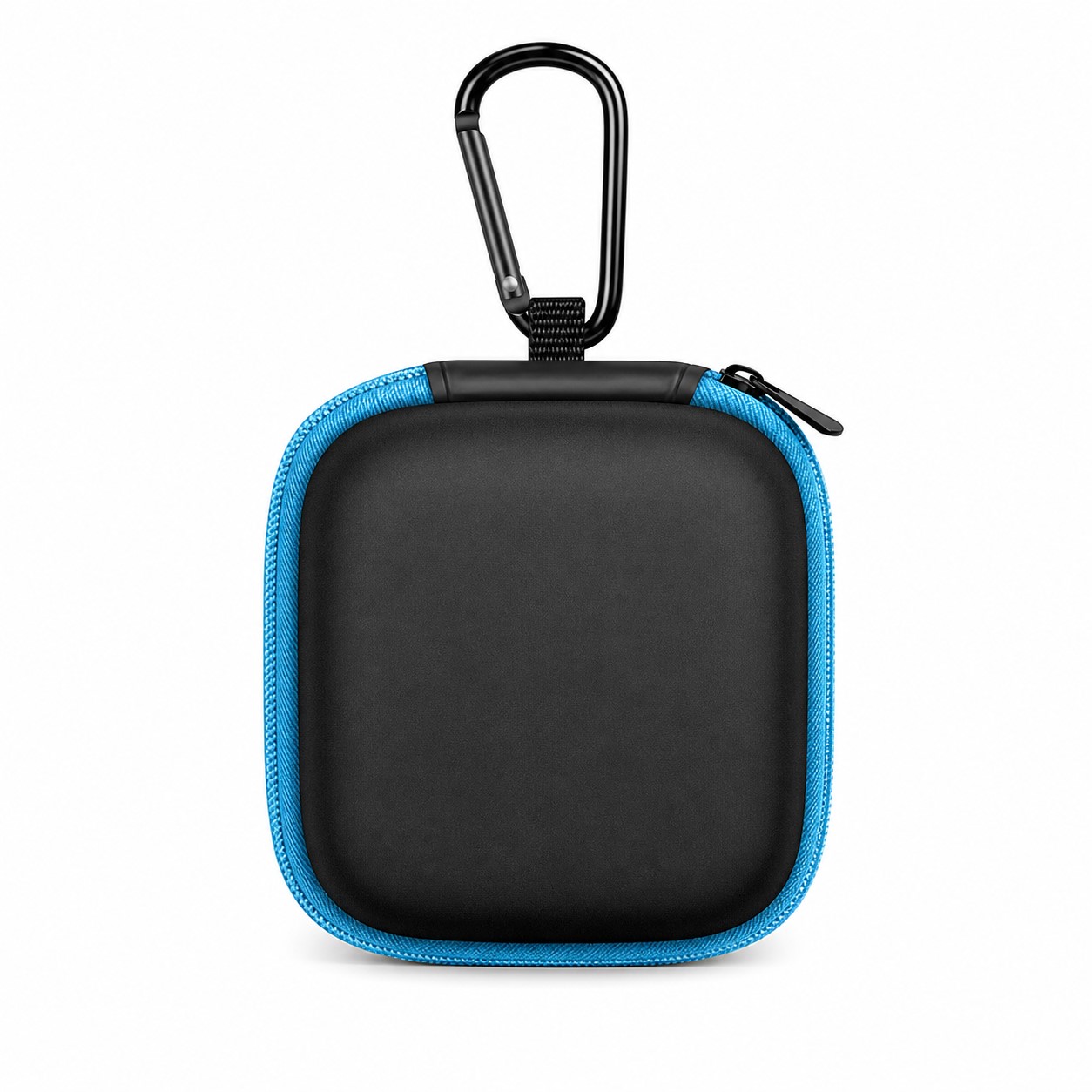 Square PU Earbud Case With Carabiner — view 2