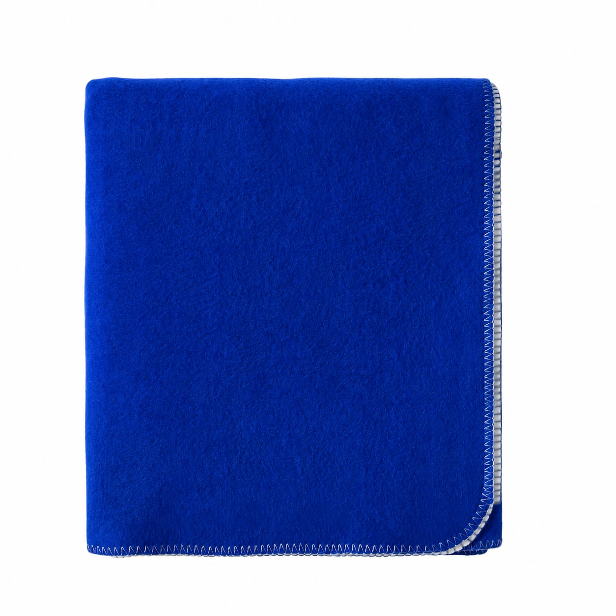 400GSM Faux Cashmere Throw Blanket — Royal Blue/White