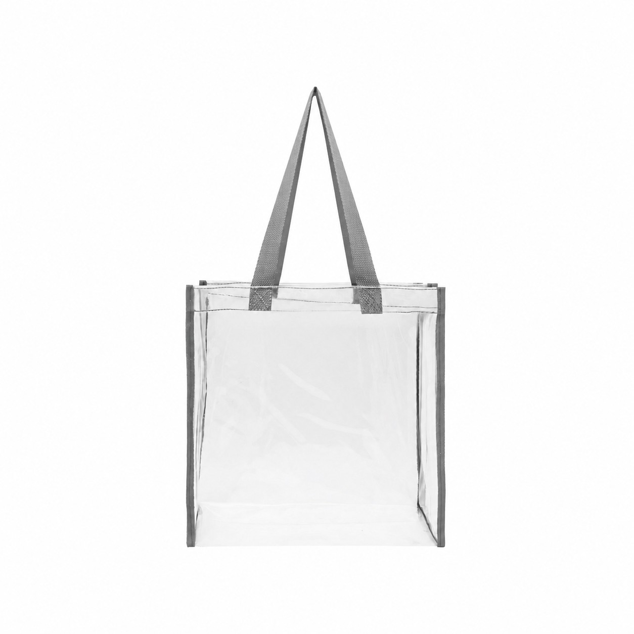 PVC Carry Handles Tote Bag — Gray