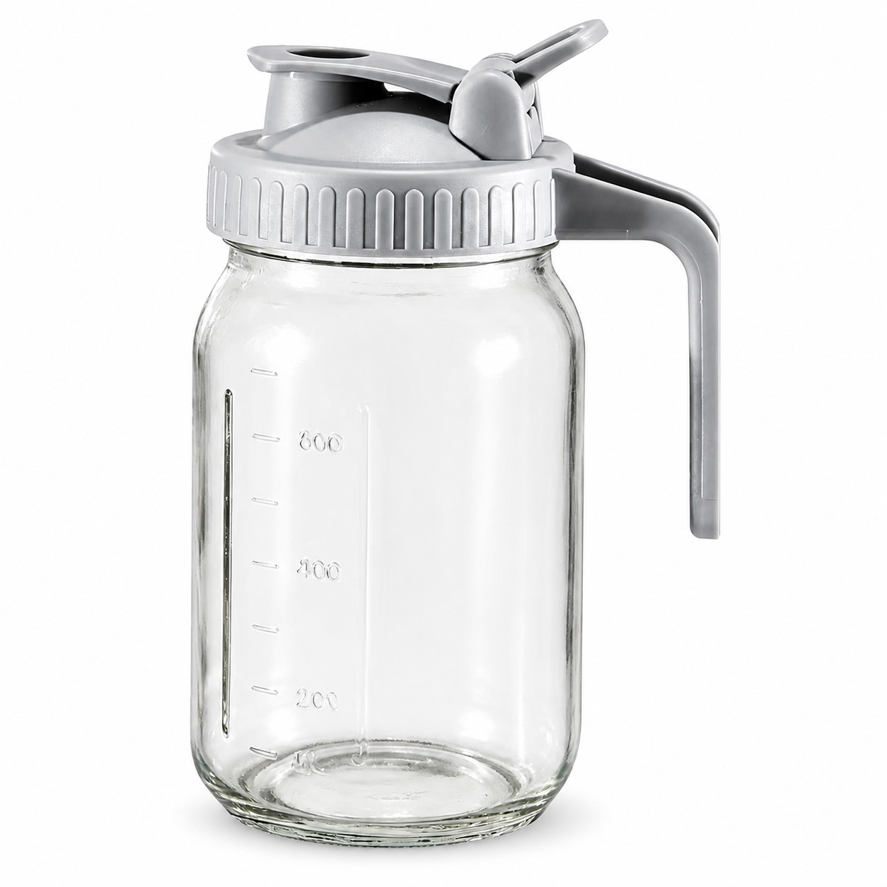 Handled Glass Pitcher With Sealed Lid — view 2