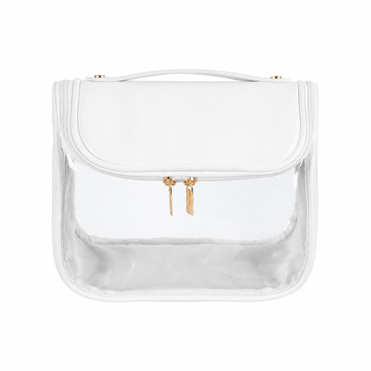 PVC Carry Handles Toiletry Bag — White