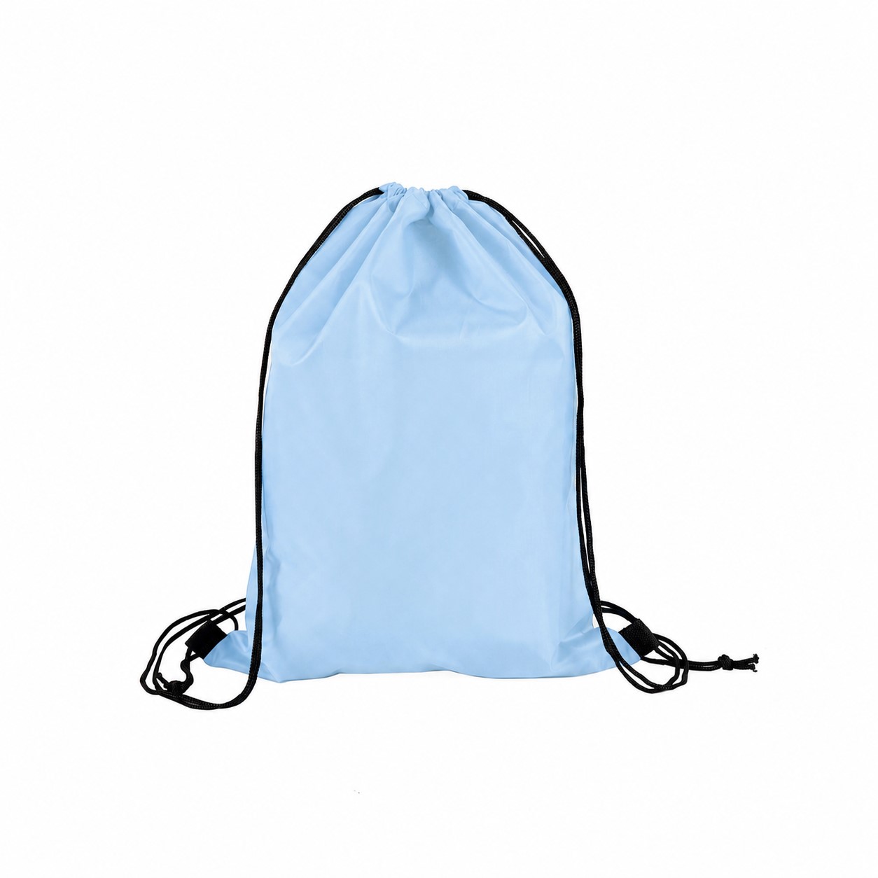 210D Polyester Drawcord Closure Drawstring Bag — Baby Blue