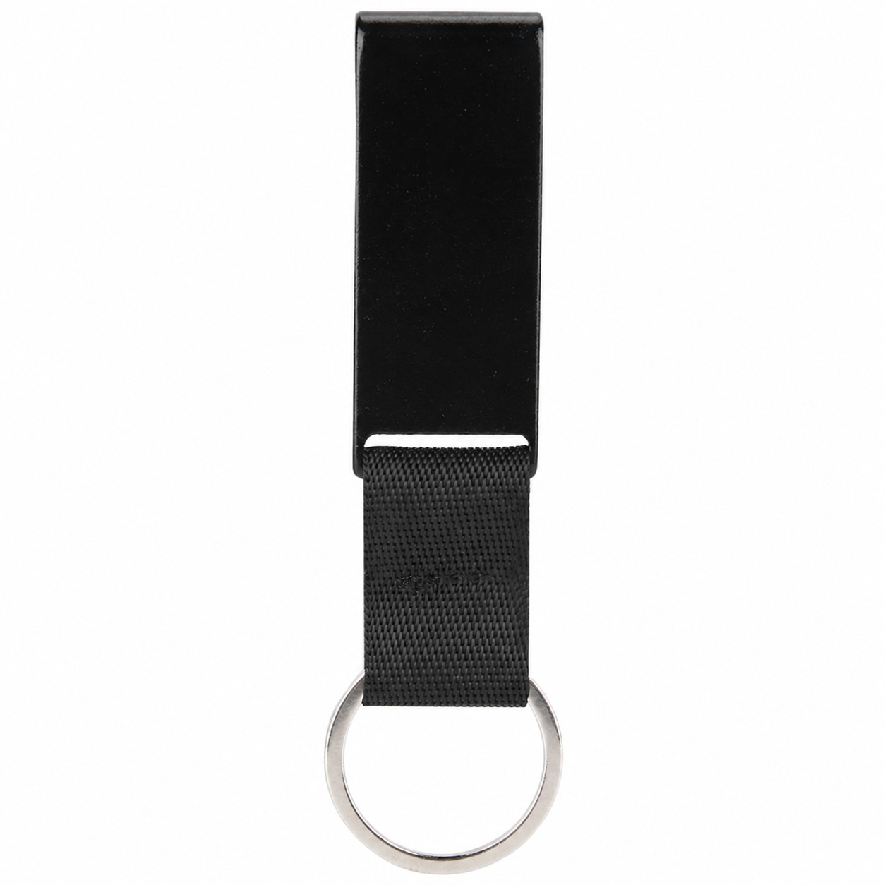 Aluminum Bottle Opener Phone Stand Keychain — Black