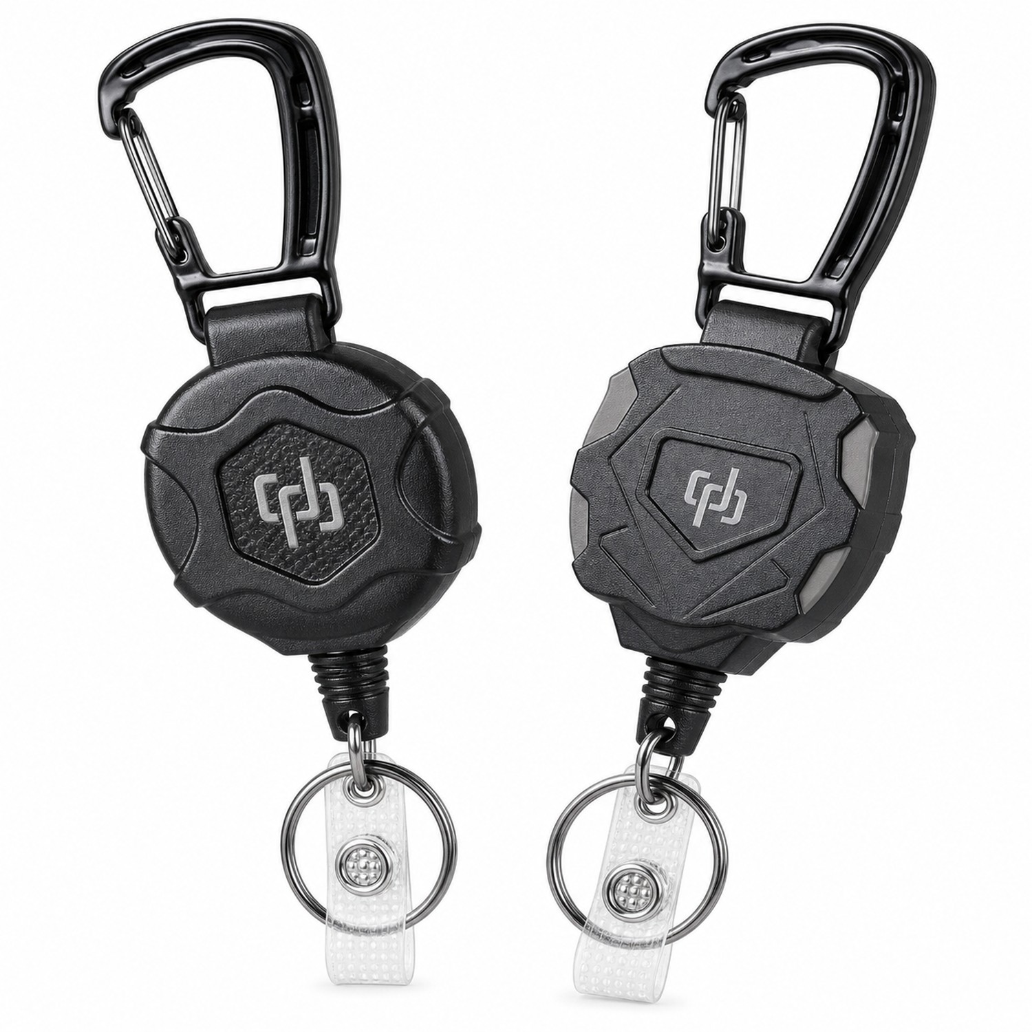 Retractable Badge Keychain With Carabiner — view 2