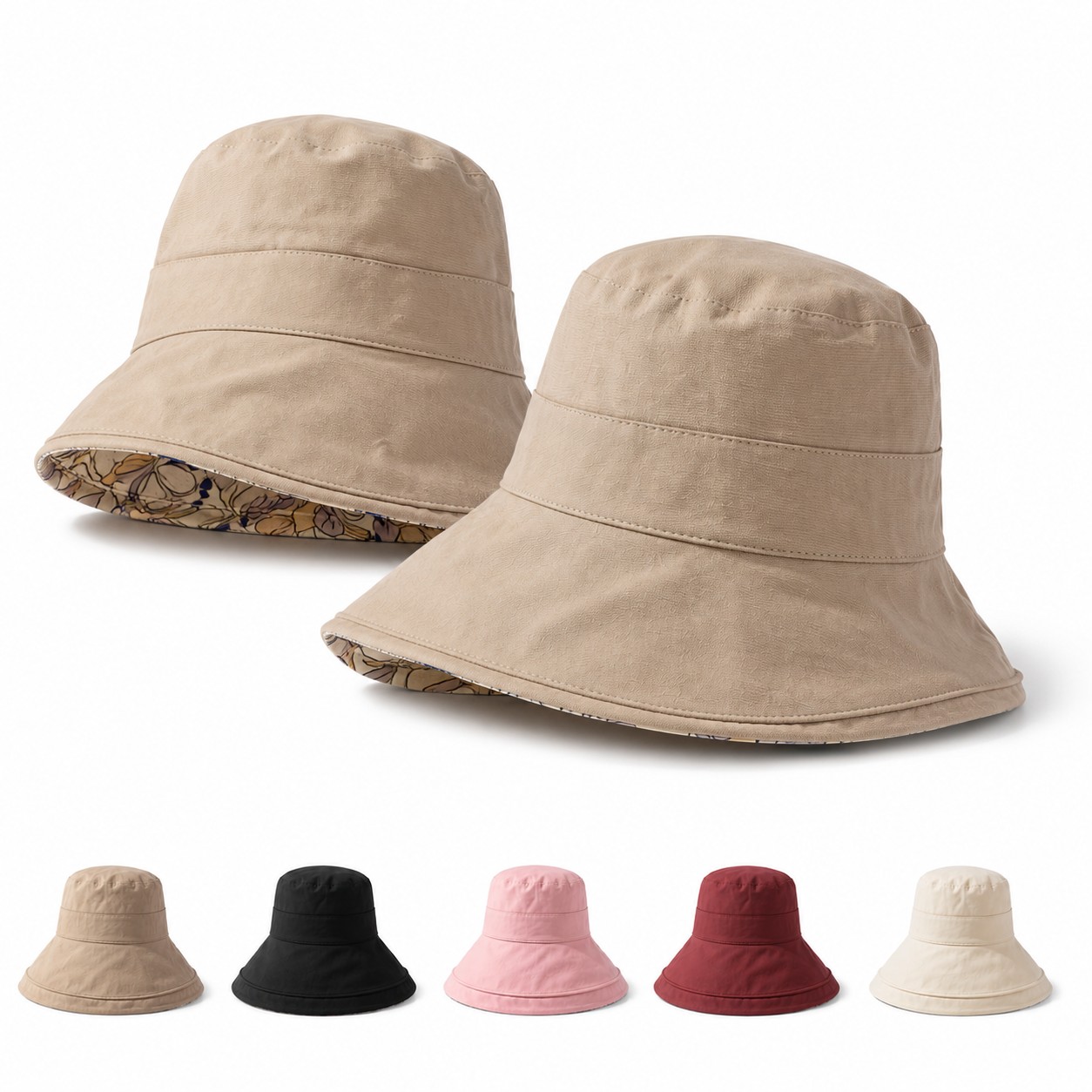 Cotton Reversible Bucket Sun Hat
