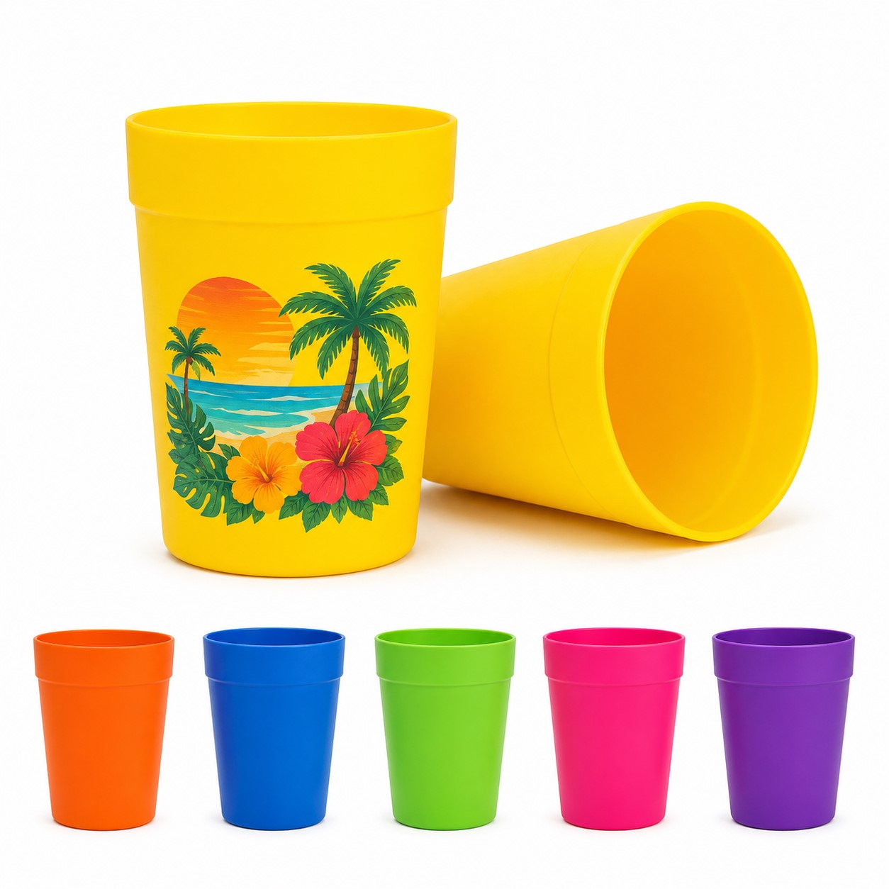Smooth Rim Plastic Stadium Cup