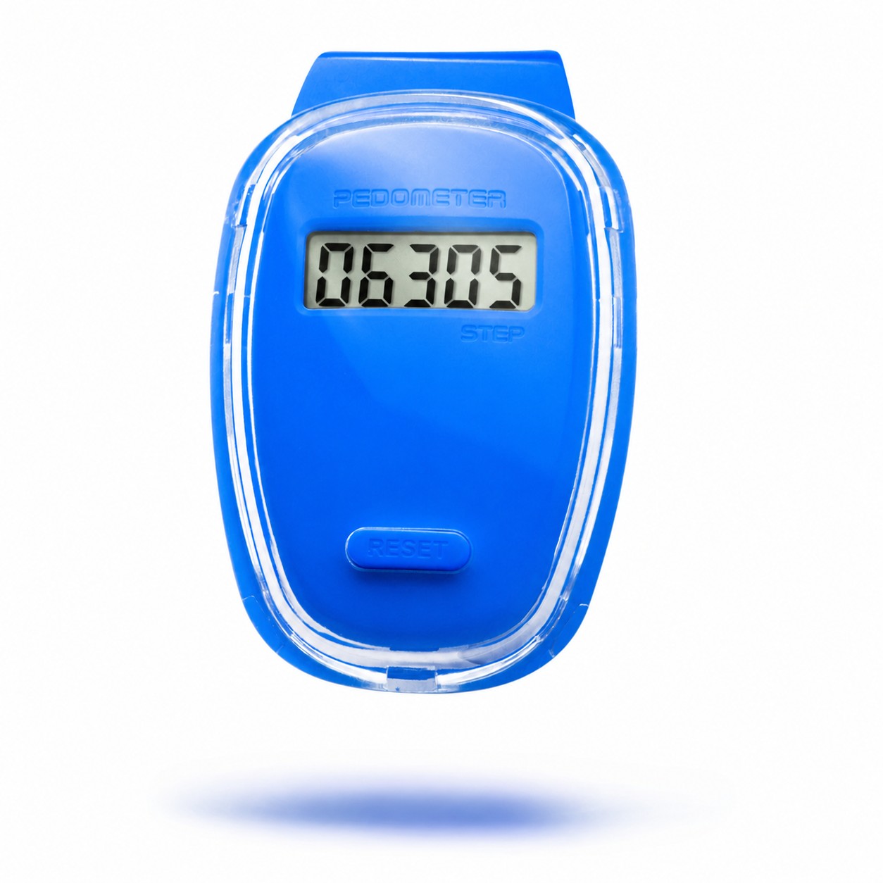 Plastic LCD Step Counter Pedometer — Blue