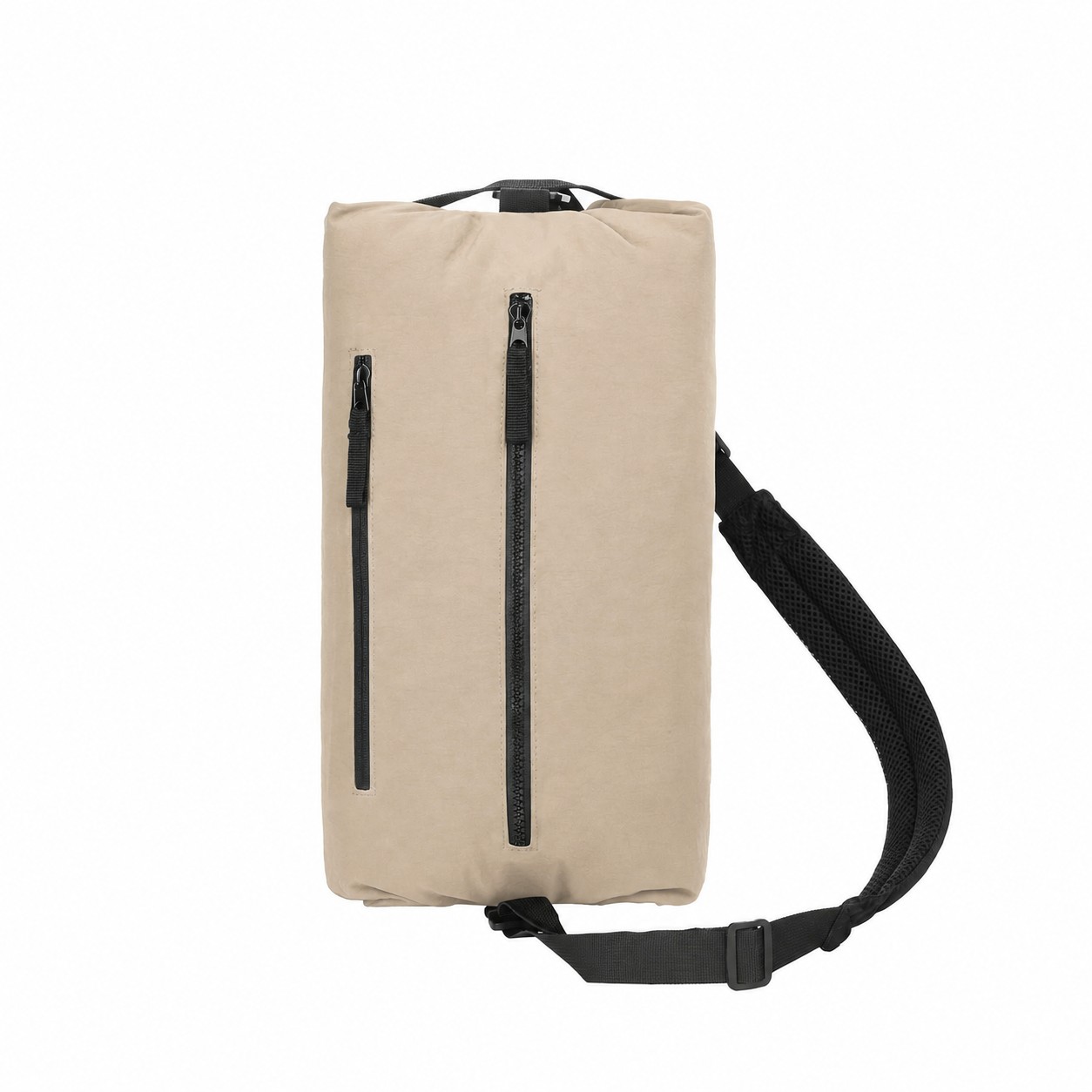 Water Resistant Crossbody Sling Bag — Beige