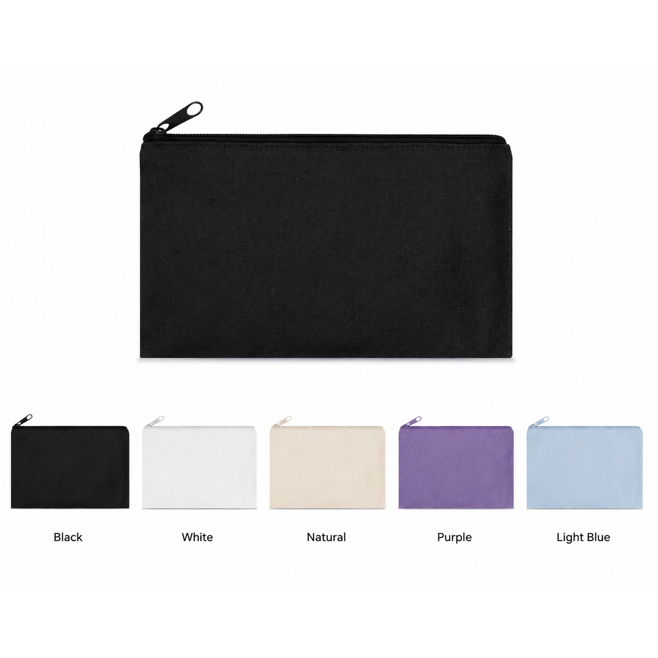 Zippered Storage Canvas Makeup Bag