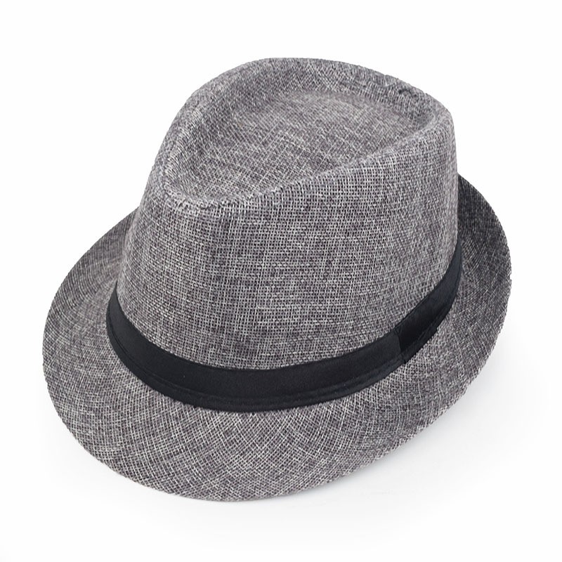Polyester Short Brim Fedora Hat — view 2