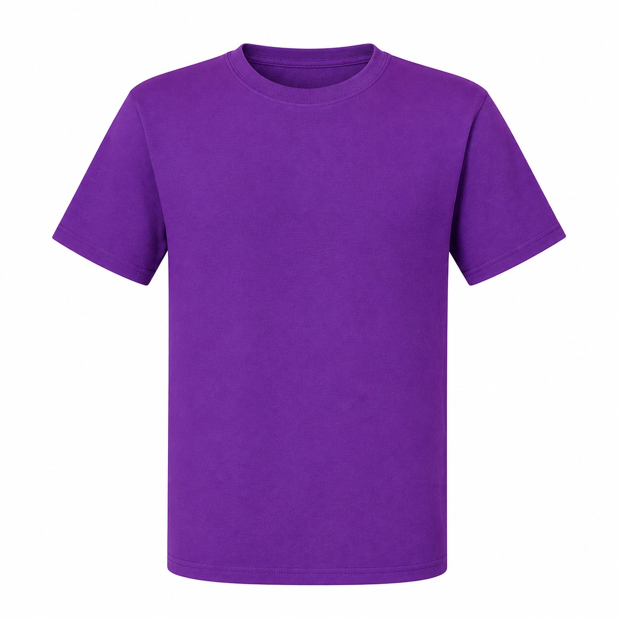 Cotton Polyester Moisture-Wicking T-Shirt — Purple