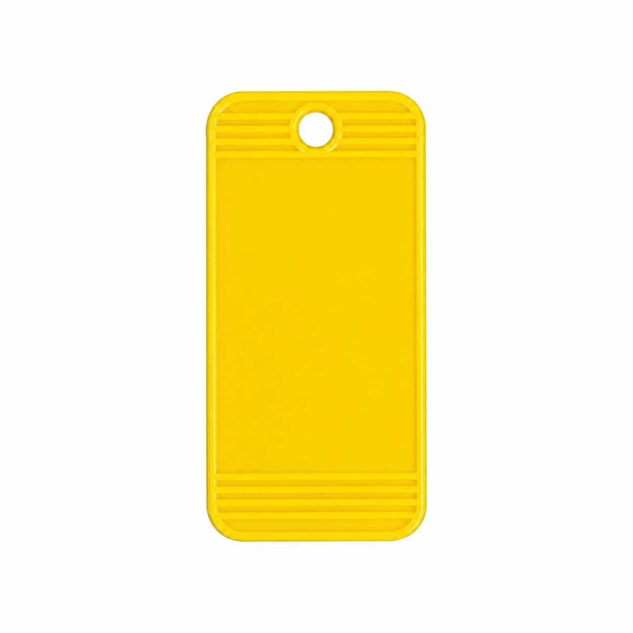 Rectangle Motel Plastic Key Tag — Yellow