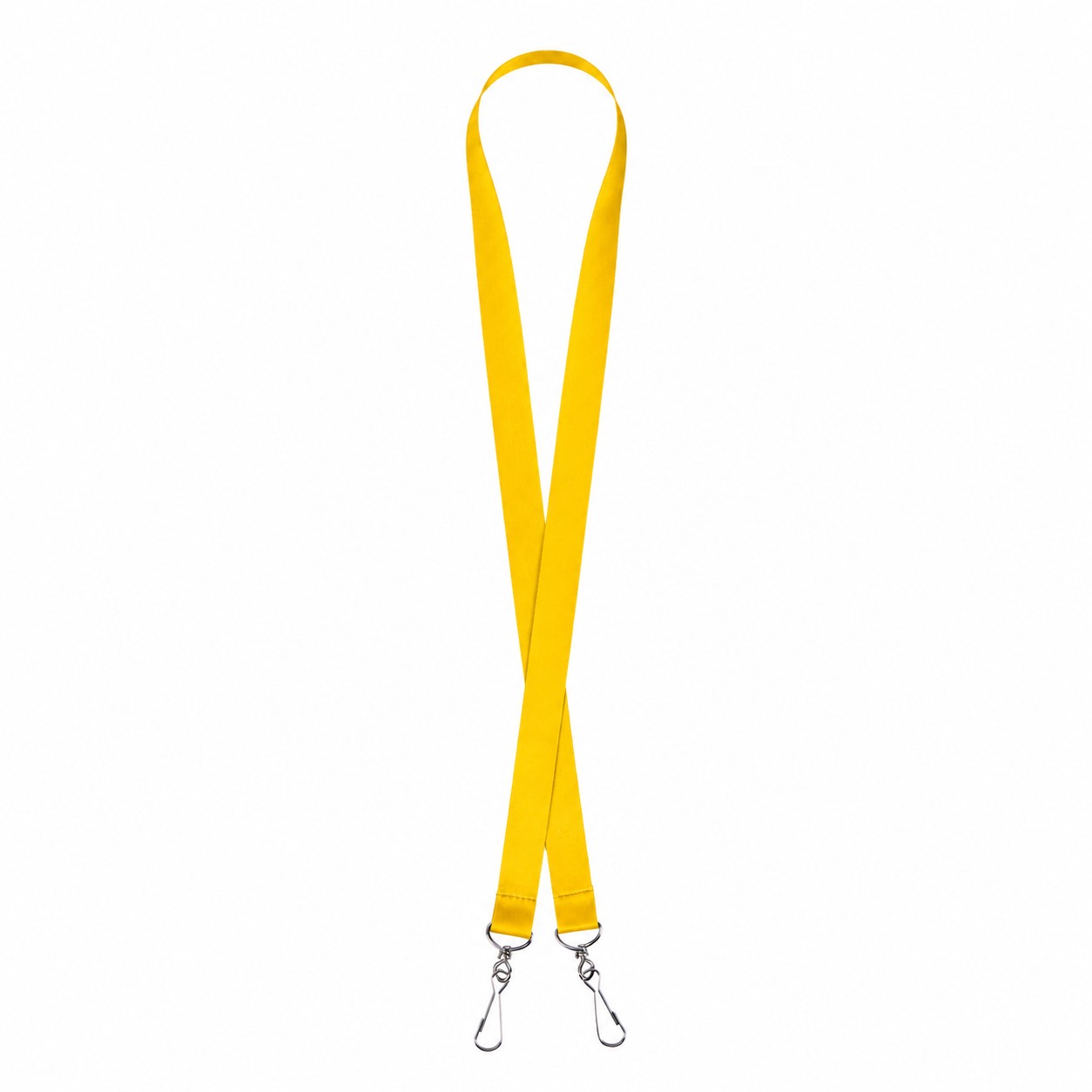 Open End Polyester Lanyard — Yellow