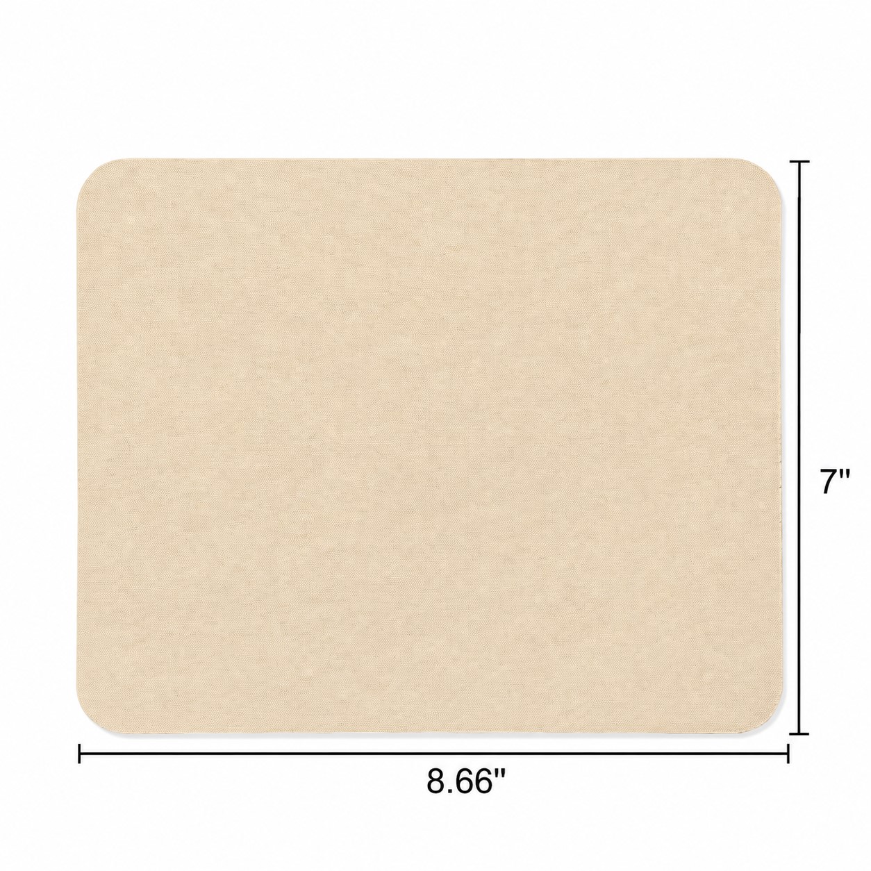 Thin Fabric Mouse Pad With Rubber Base — Beige