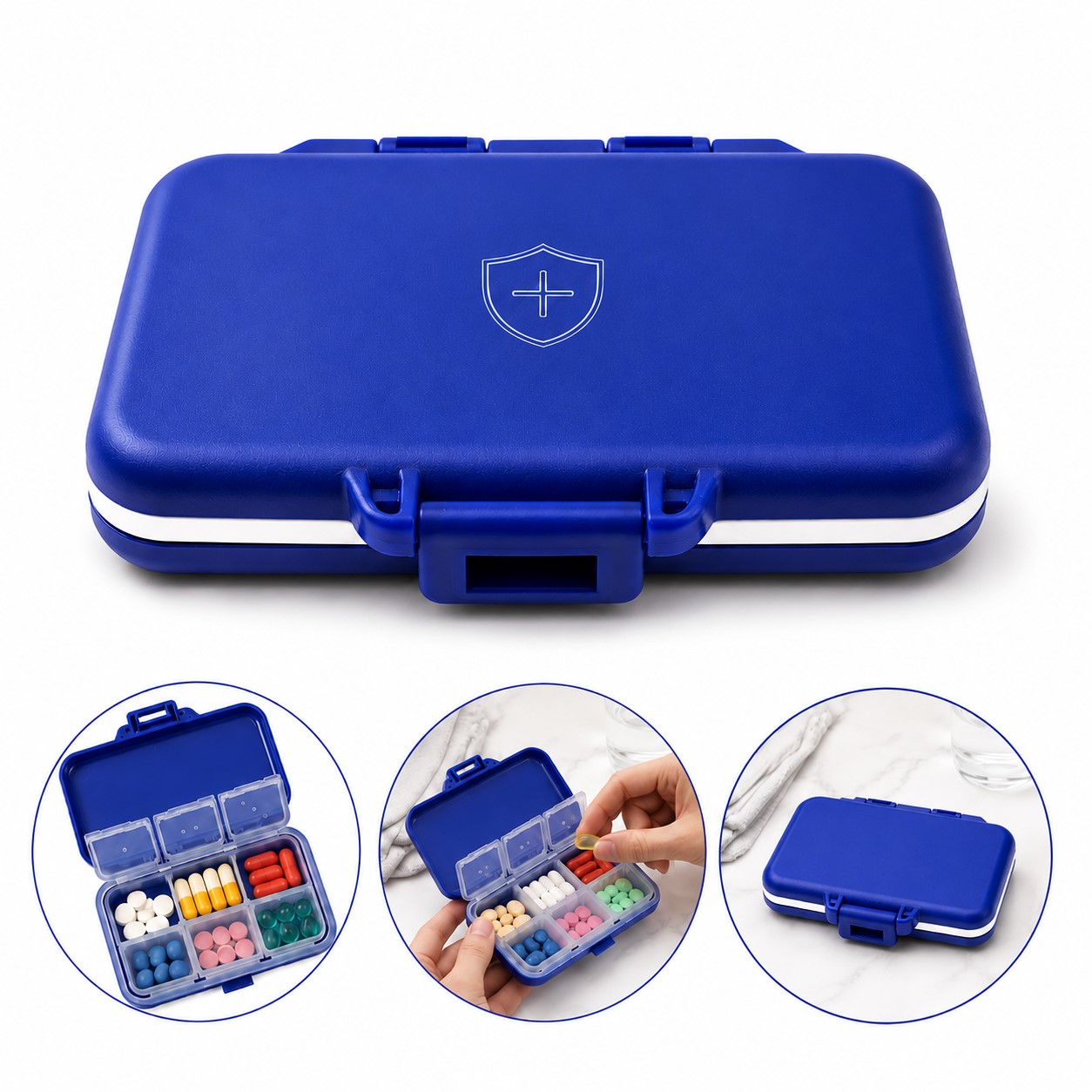Double Seal Polypropylene Compartment Pill Organizer