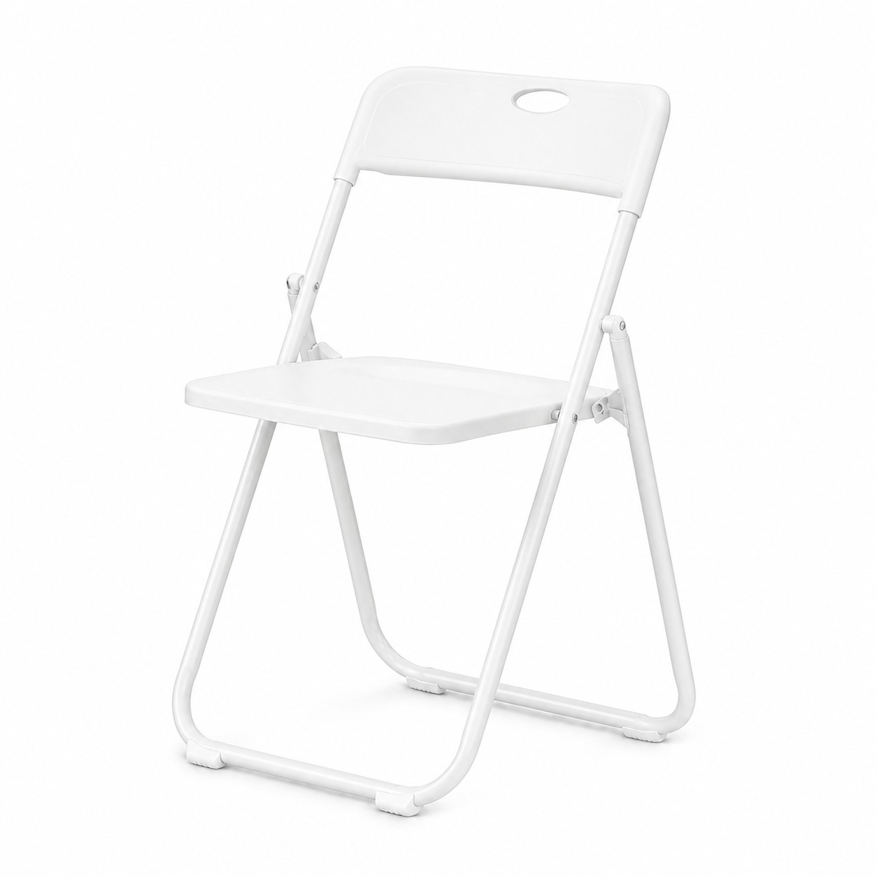 Portable Plastic Folding Chair — White