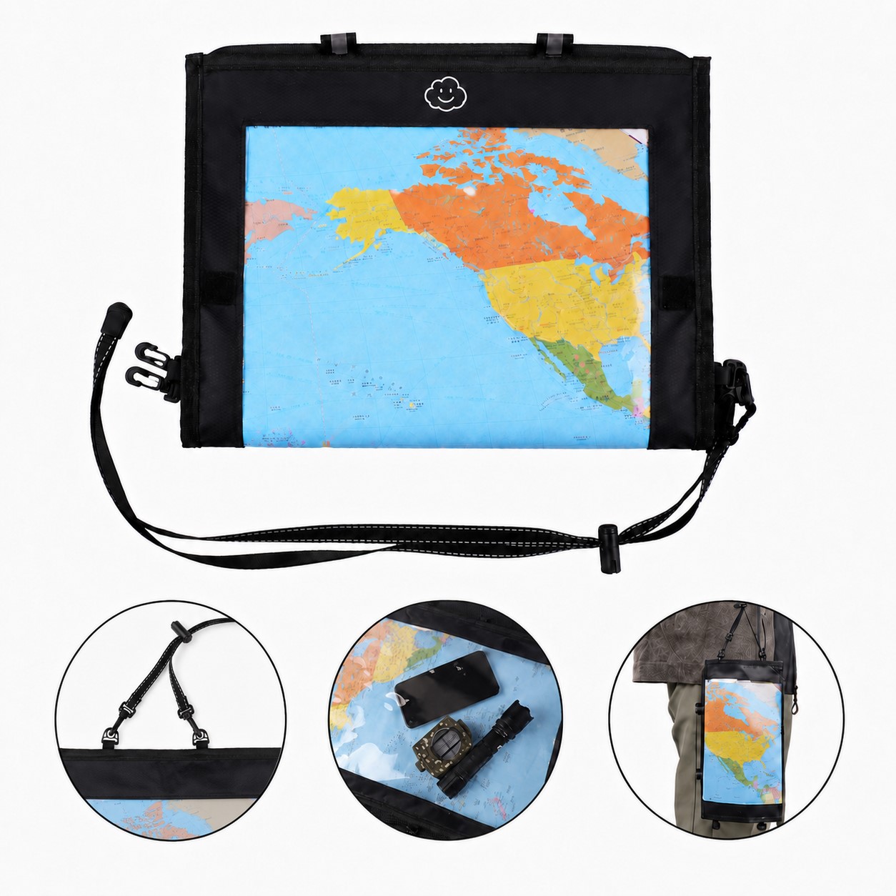 Clear Window Waterproof Polyester Map Pouch — view 1