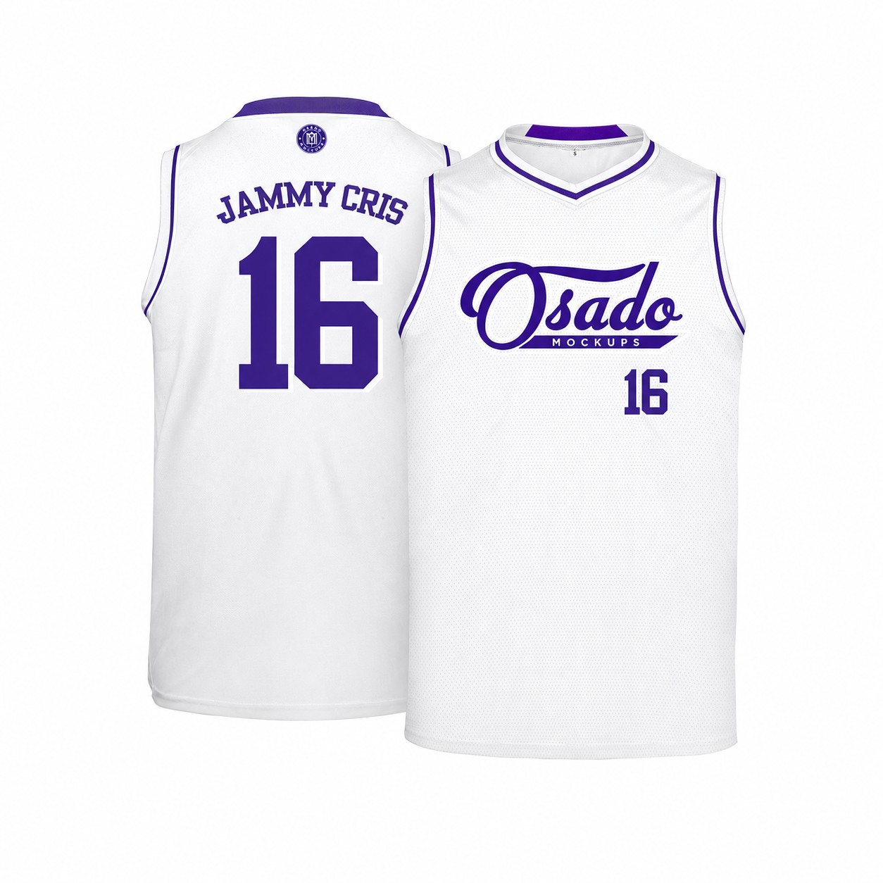 Polyester Basketball Team Jersey — White