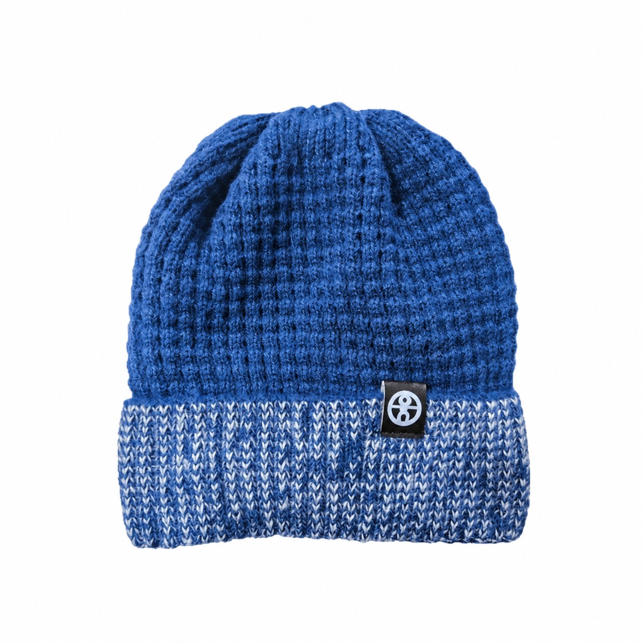 Knit Polyester Cuff Beanie Hat — Blue