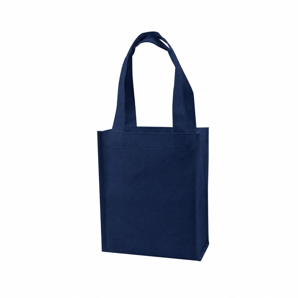 Mini 4" Gusset Tote Bag — Navy Blue