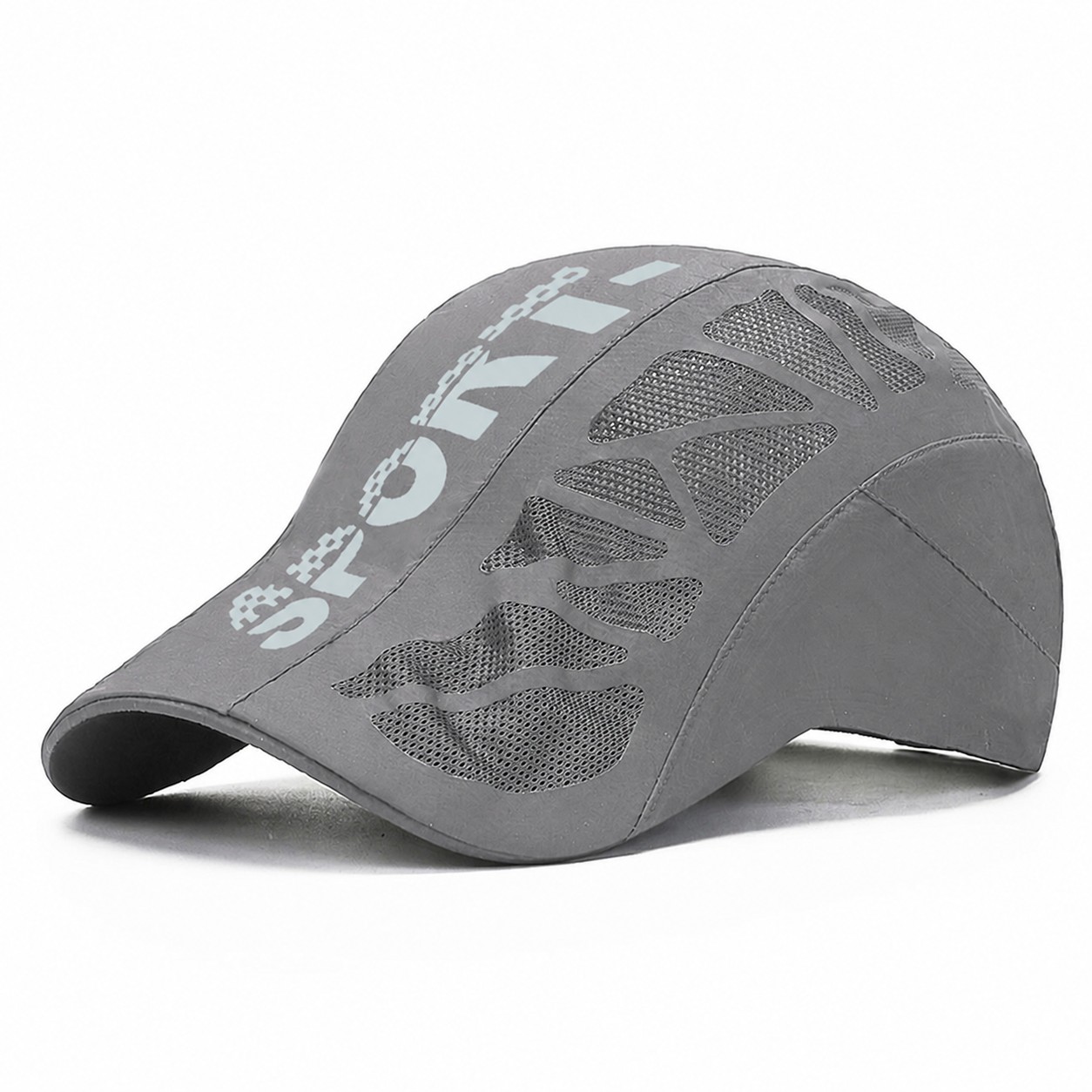 Vented Polyester Outdoor Cap — Medium Gray