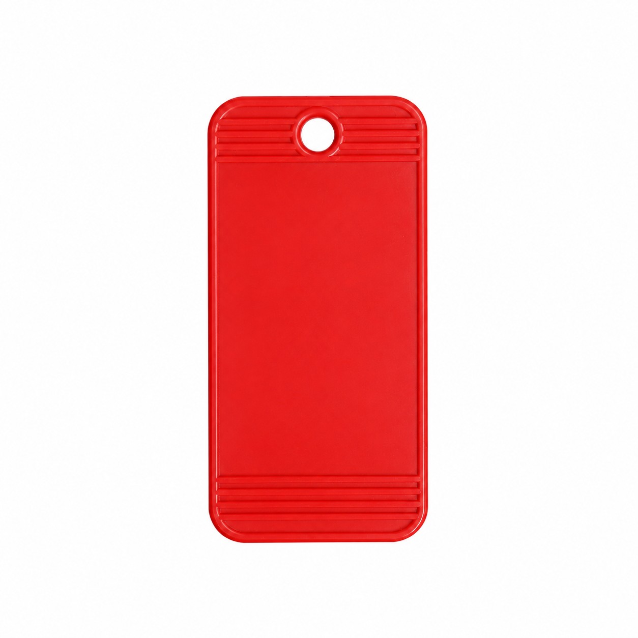 Rectangle Motel Plastic Key Tag — Red