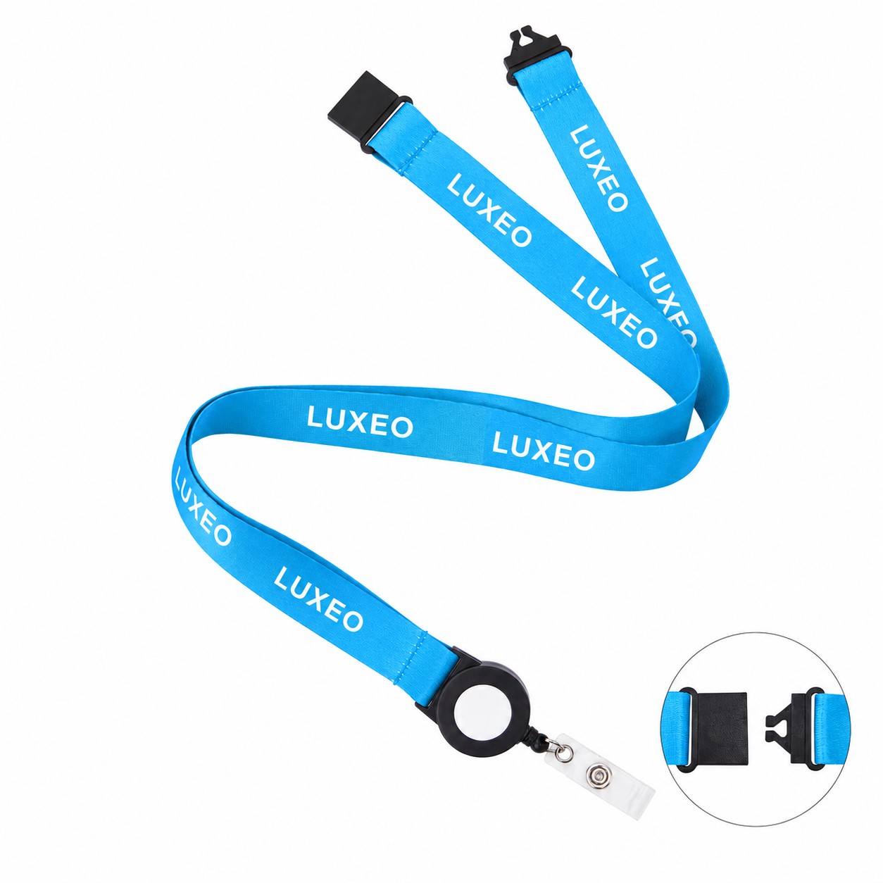 Retractable Reel Breakaway Polyester Badge Lanyard