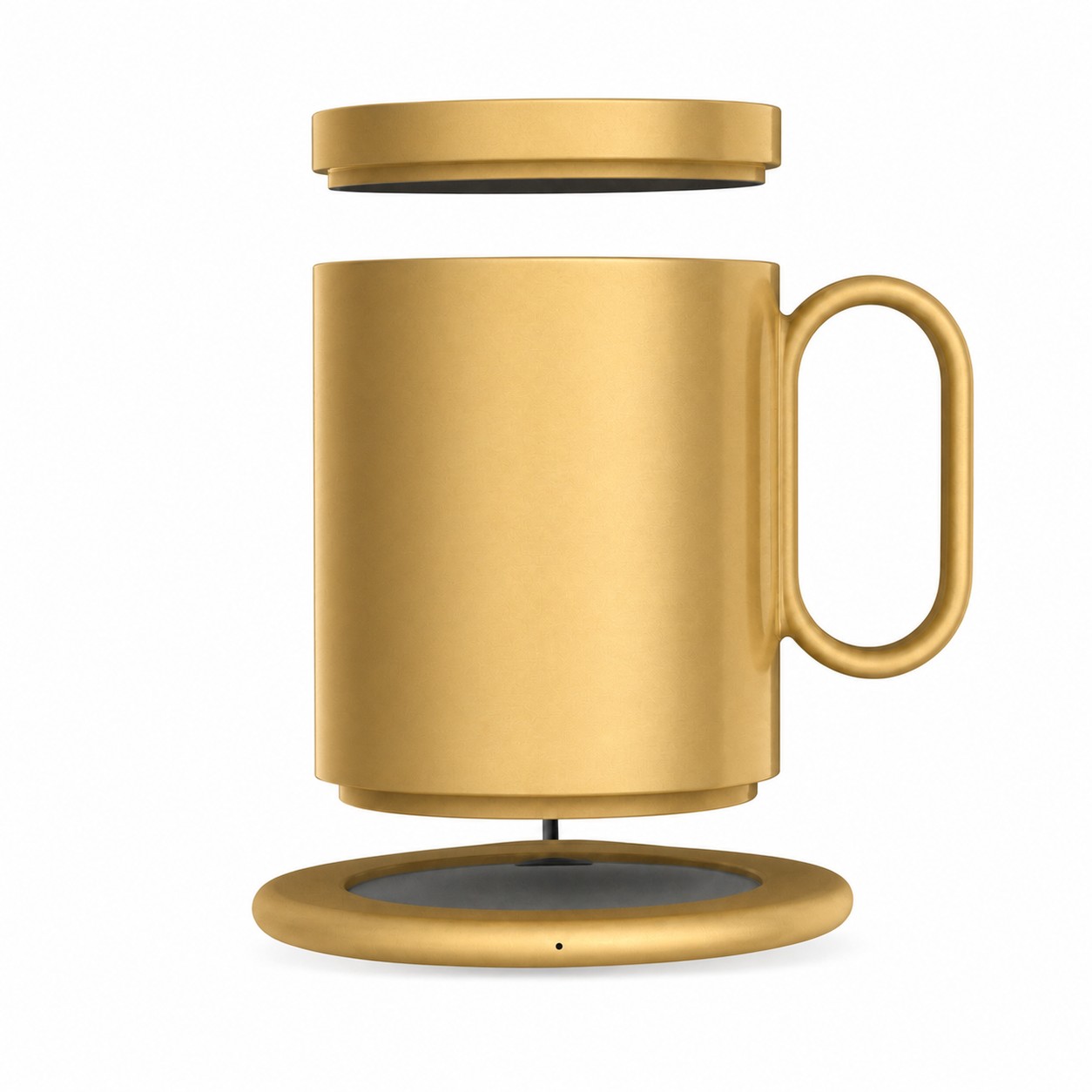 Desktop Warming Mug Charger Set — Brass Gold