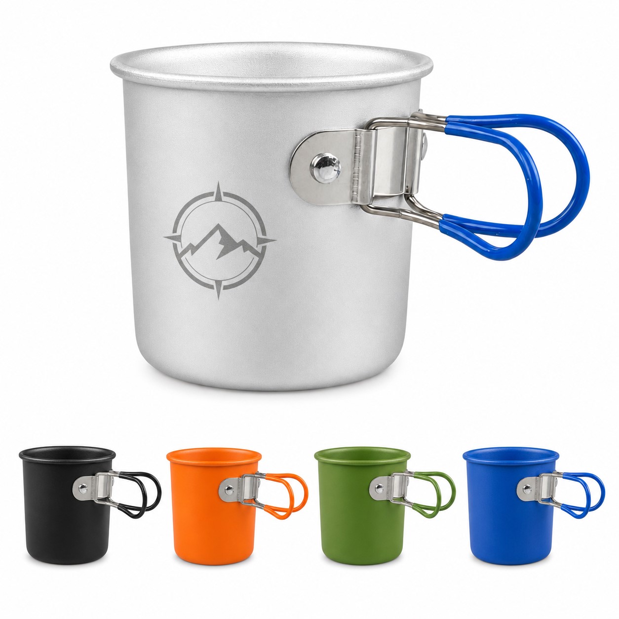 Aluminum Alloy Camping Cup With Folding Handle