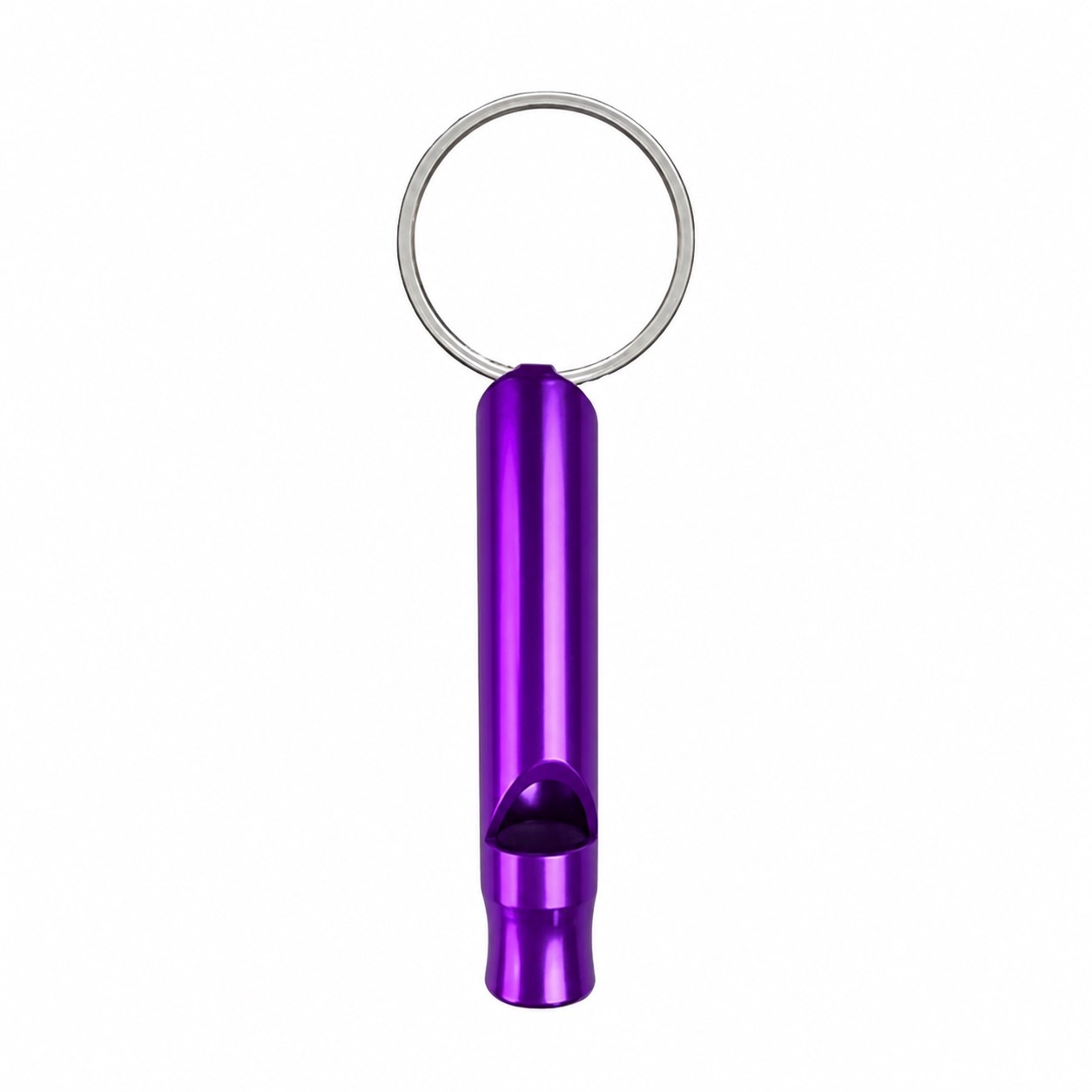 Key Ring Aluminum Signal Whistle — Purple