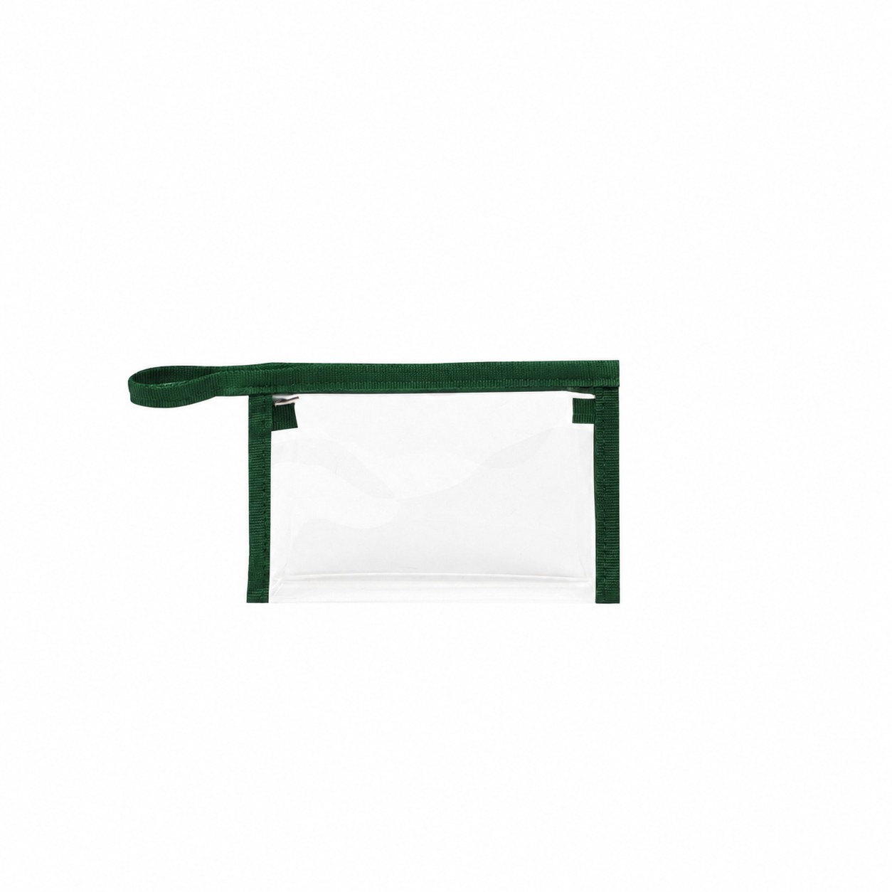 PVC And Polyester Zippered Storage Toiletry Bag — Forest Green