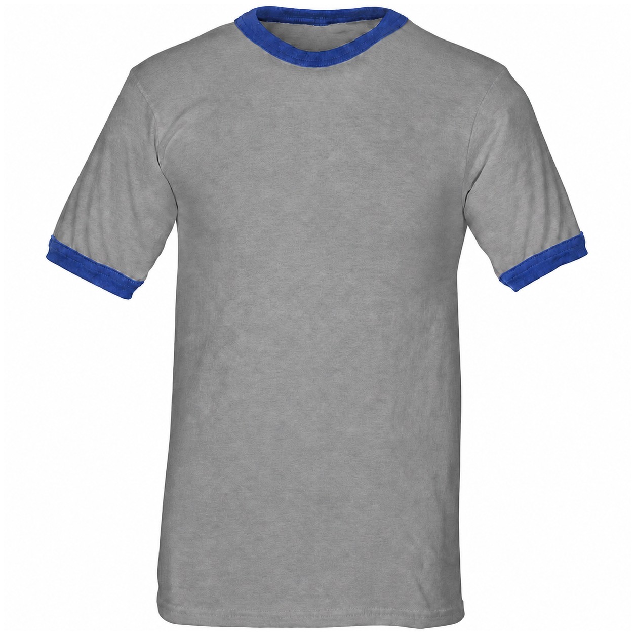 Contrast Trim Ringer Jersey Tee — Gray