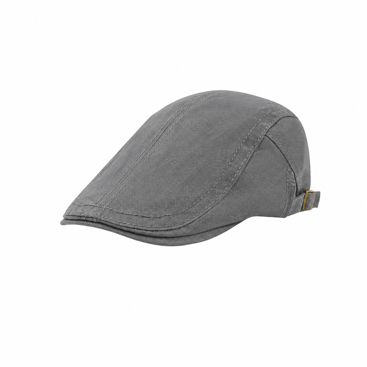 Cotton Ivy Flat Cap — Gray