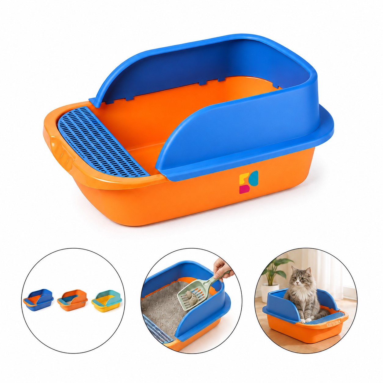High Wall Oxford Pet Litter Tray — view 1