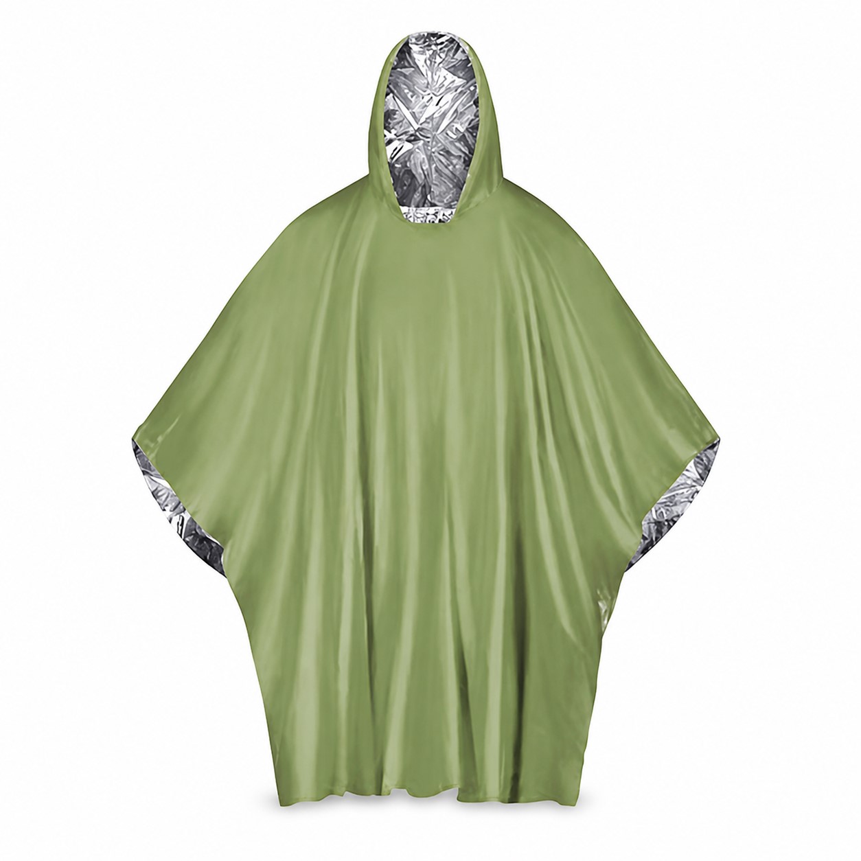 Aluminized Polyester Reusable Emergency Poncho — view 2