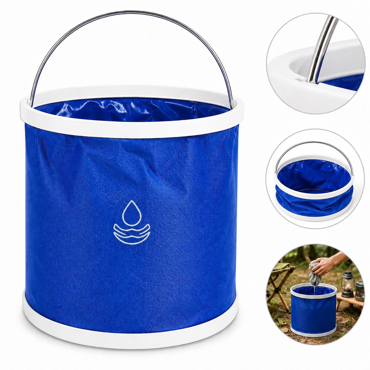 Collapsible Polypropylene Utility Pail With Handle