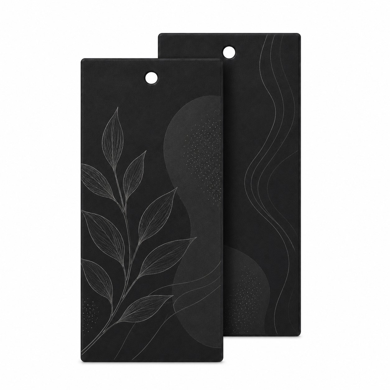 Black Paper Clothing Hang Tags With String