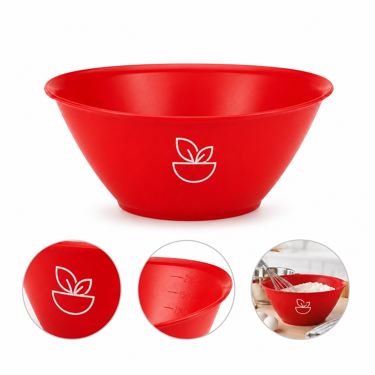 Polypropylene Measuring Bowl With Interior Graduations