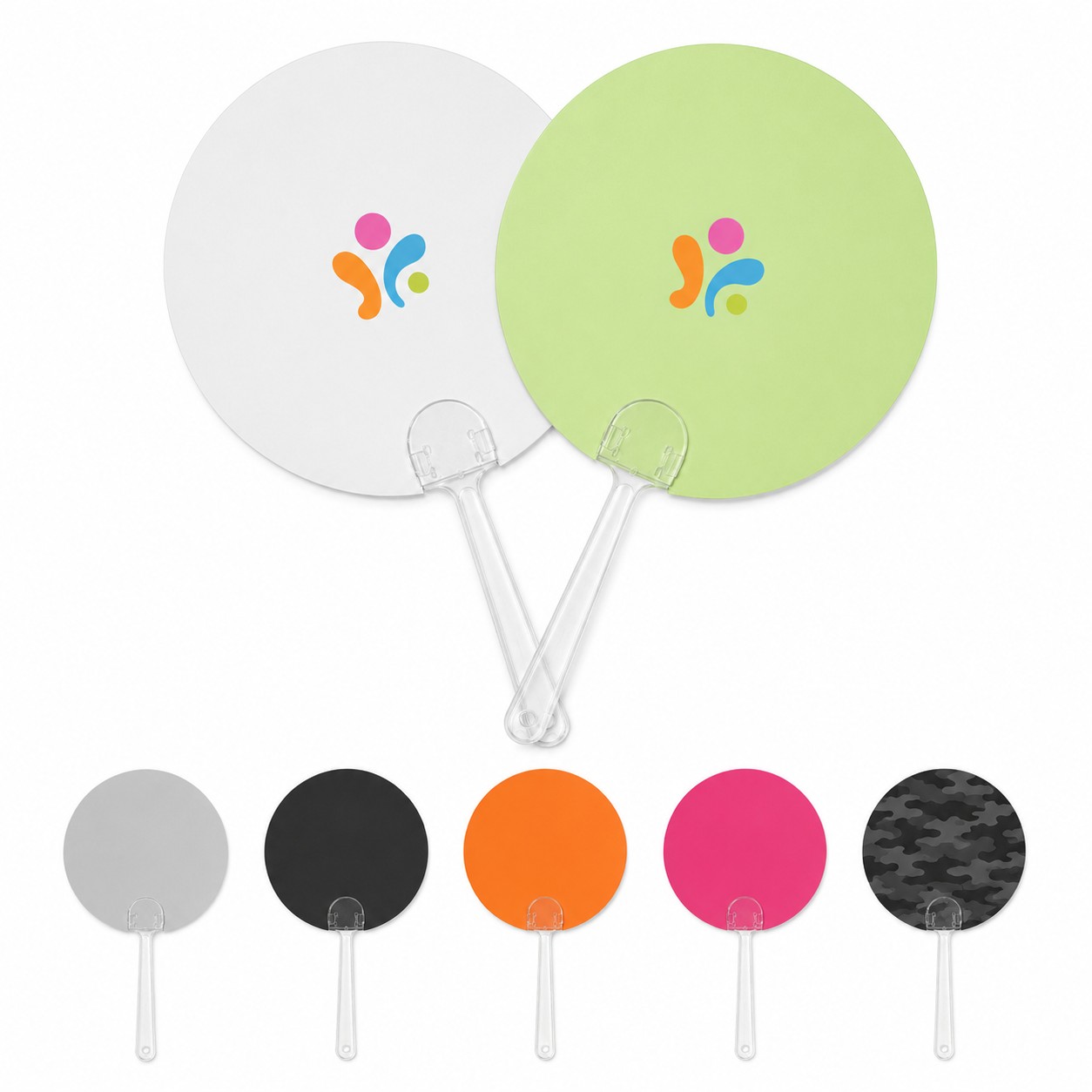 Large Round Plastic Hand Fan