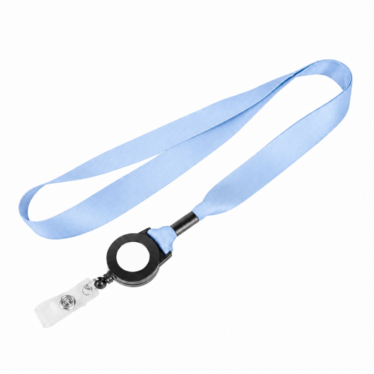 Polyester Badge Reel Lanyard With Metal Crimp
