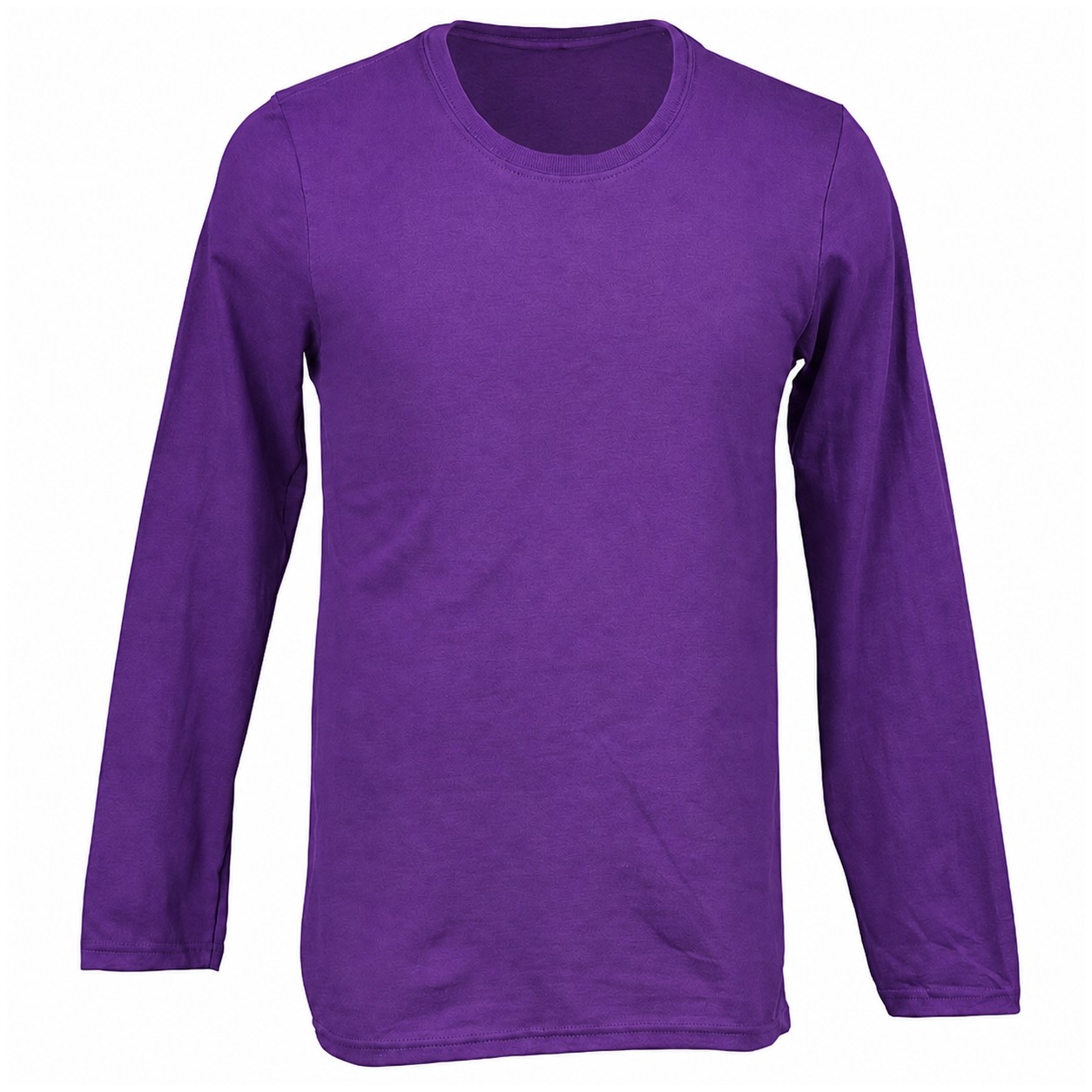 Ringspun Cotton Long Sleeve Crew Shirt — Purple
