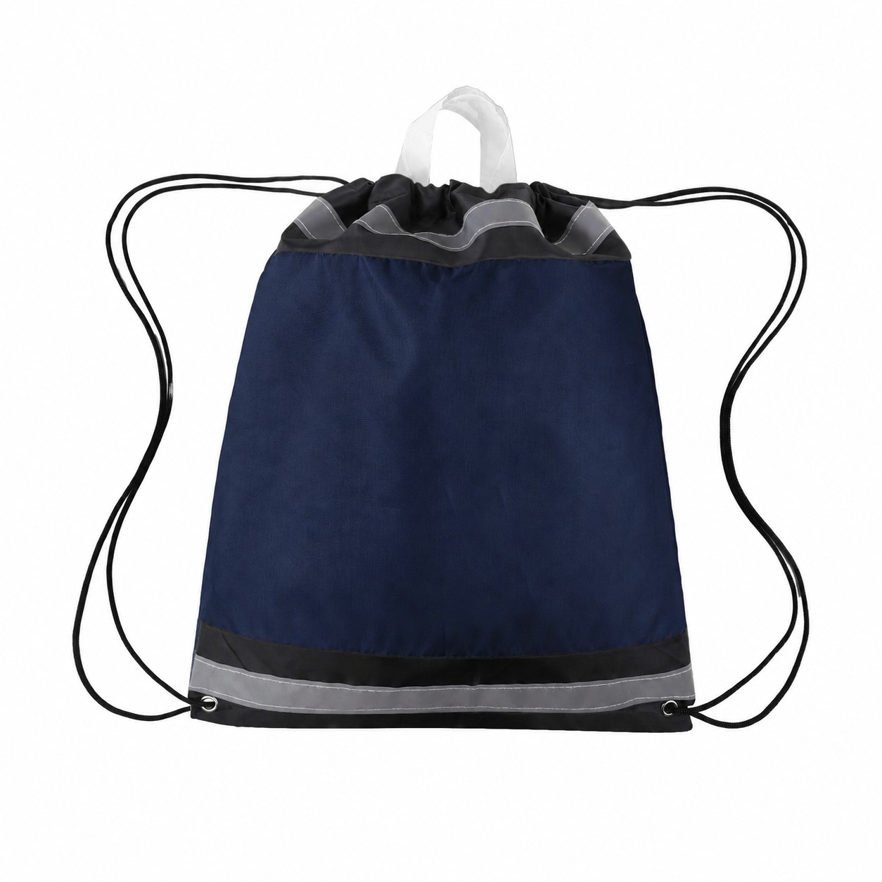 210D Polyester Drawstring Bag — Navy Blue