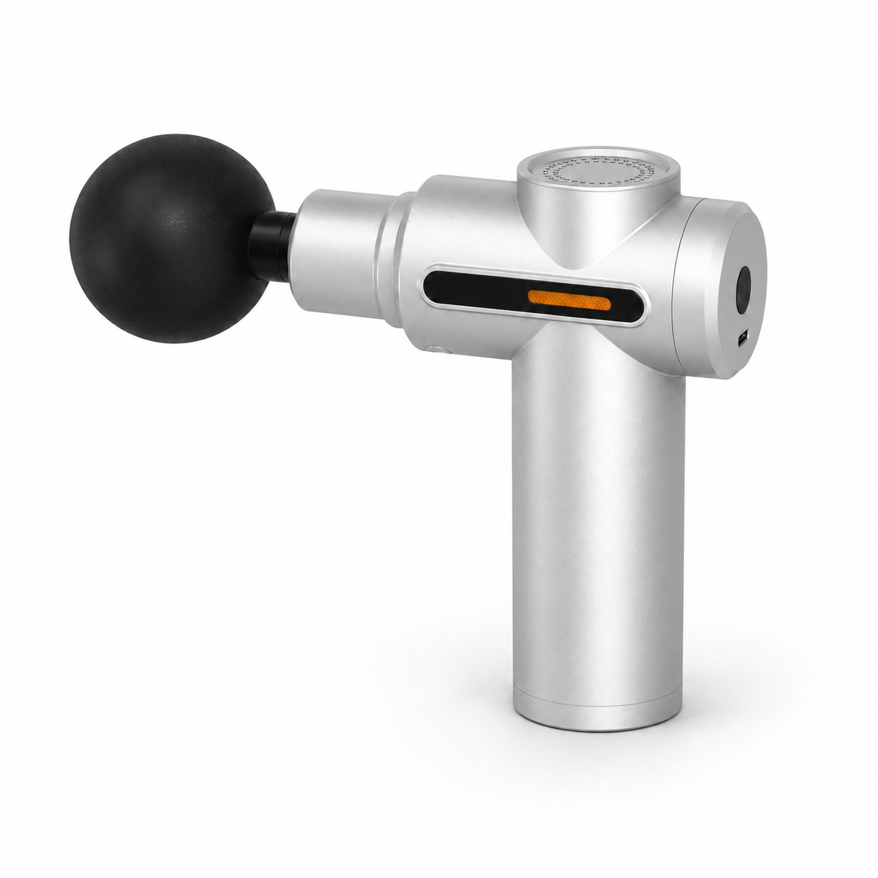 Compact Metal Massage Gun — Silver