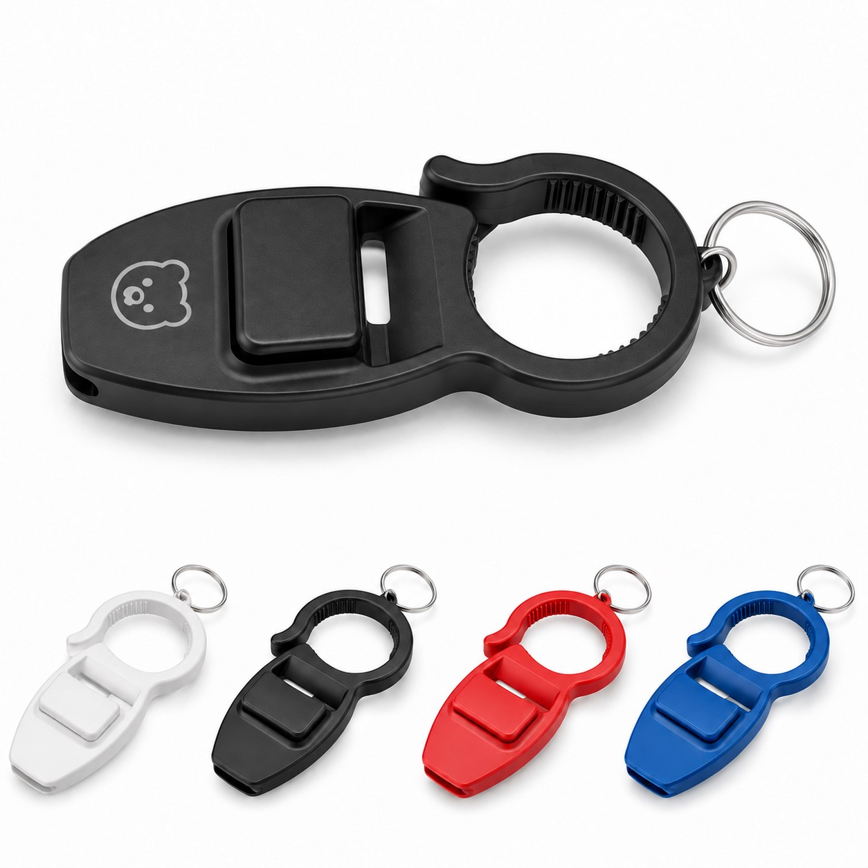 Compact Plastic Bottle And Can Opener Keychain
