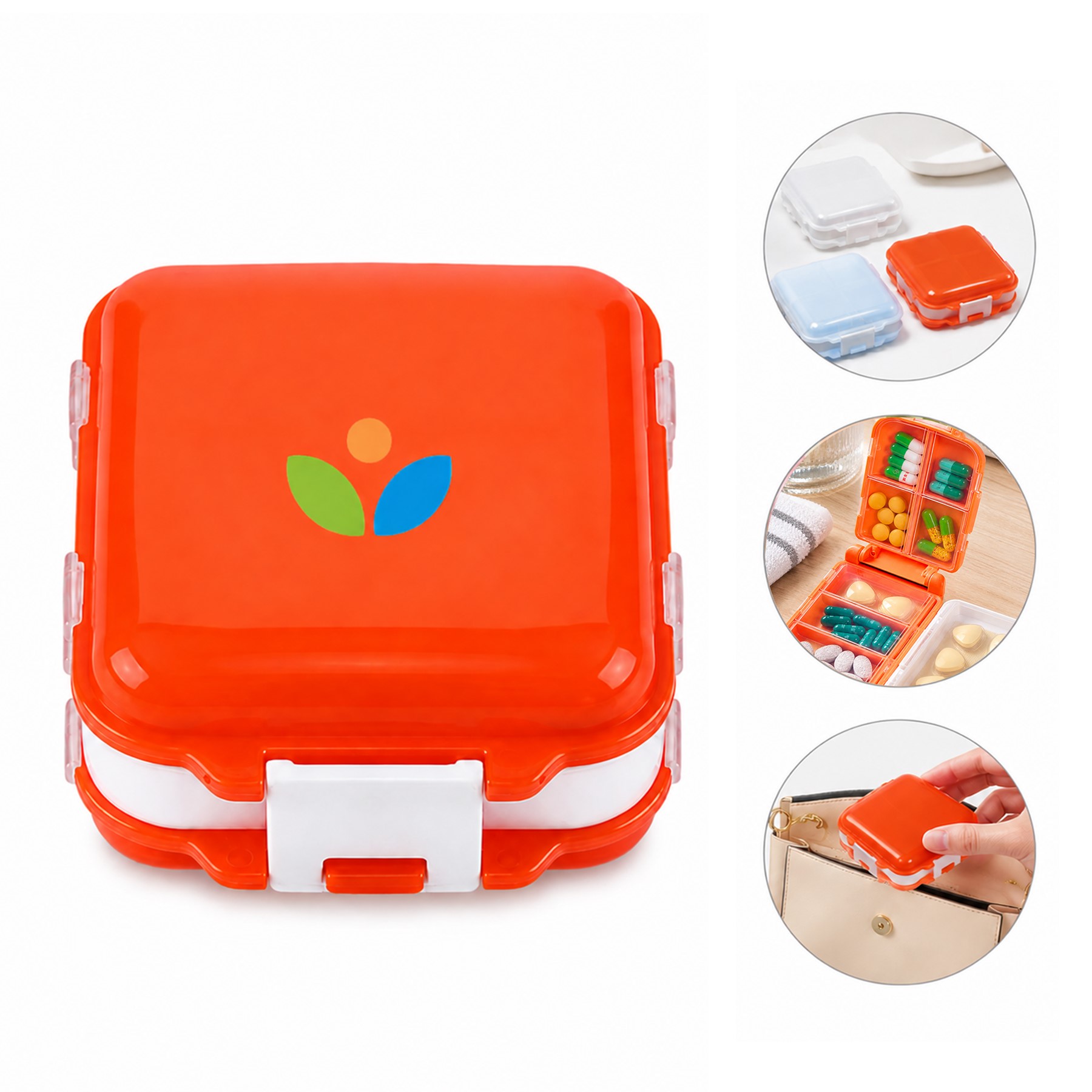 Three Layer Polypropylene Pill Organizer Box