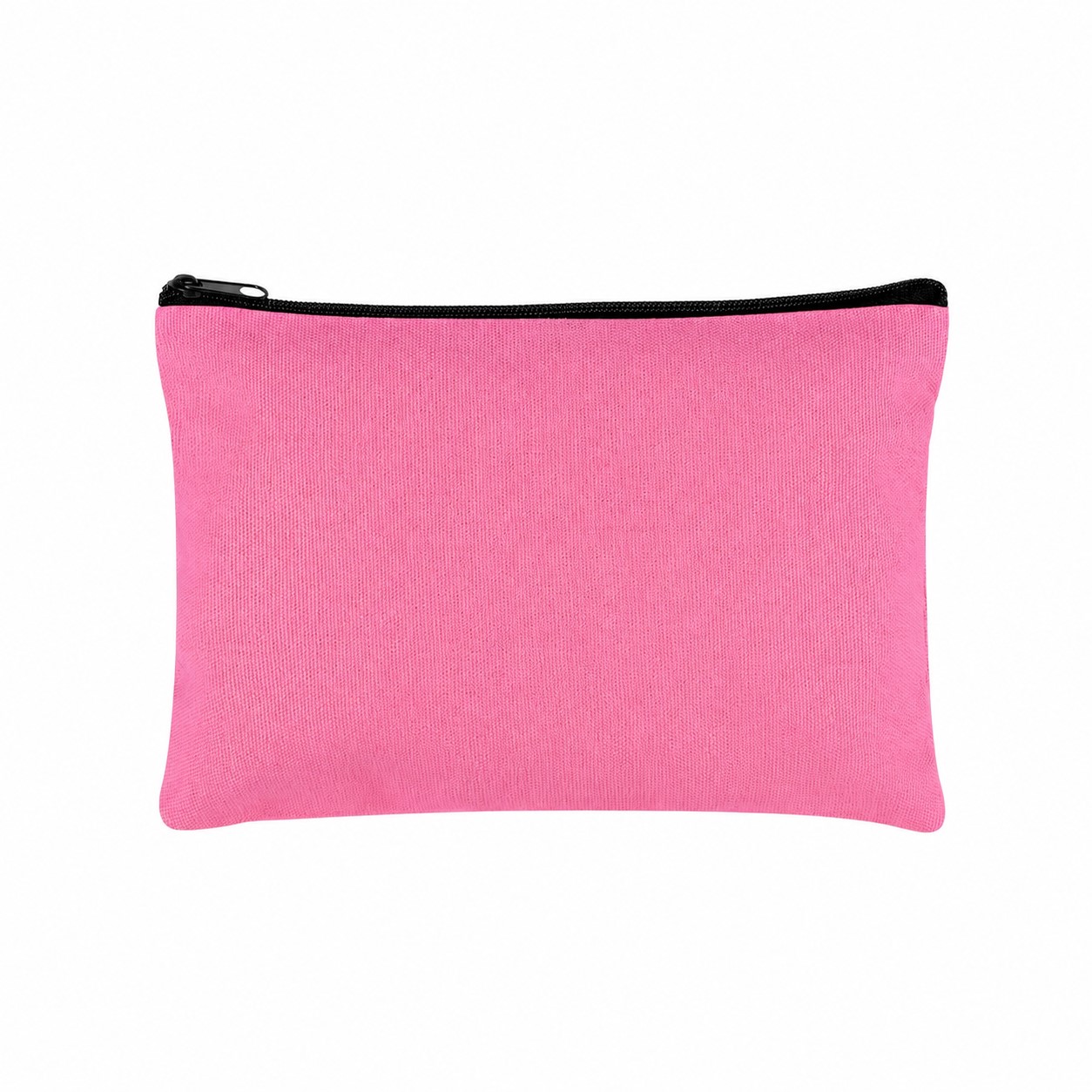 Canvas Zippered Storage Travel Pouch — Pink