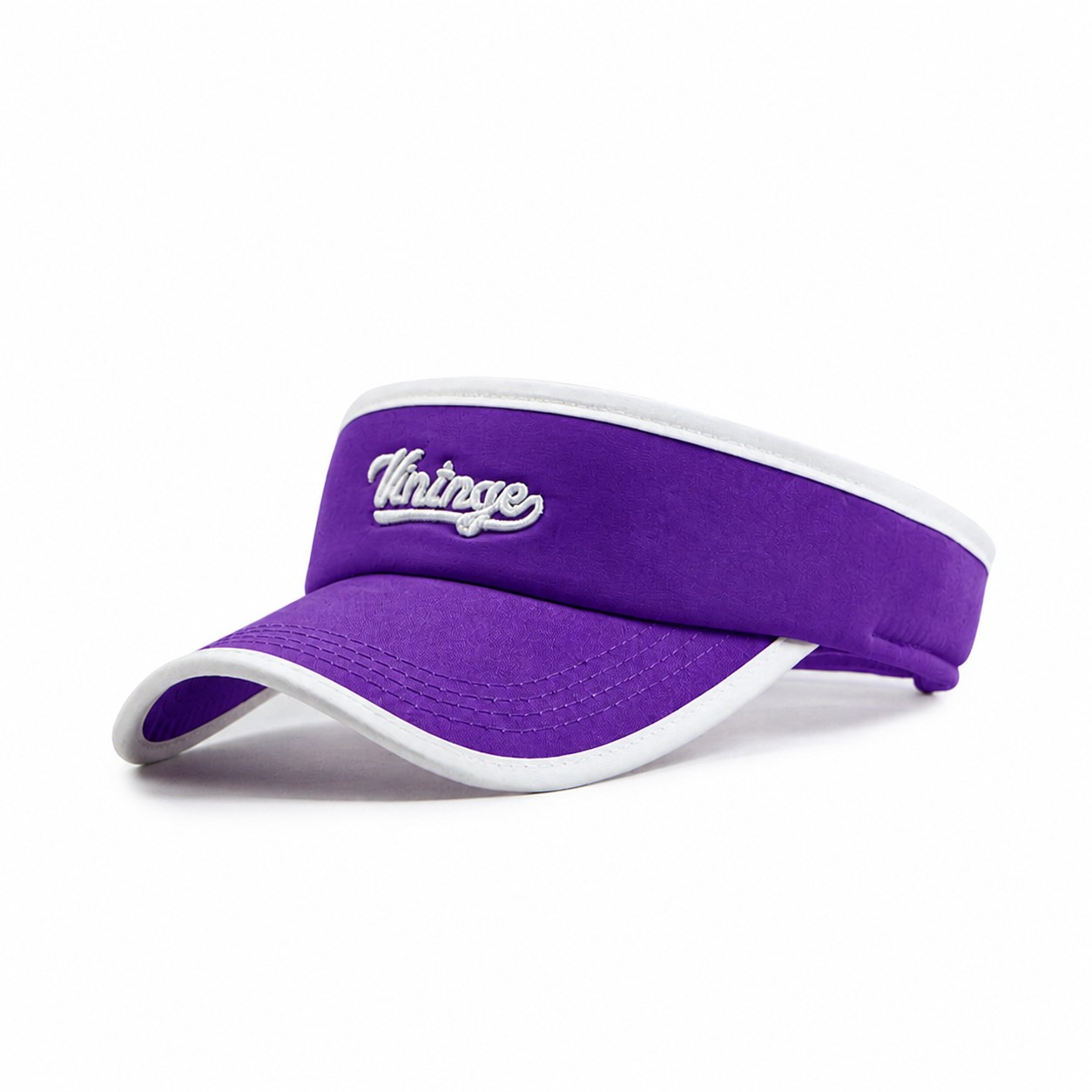 Polyester Curved Bill Visor Hat — Purple