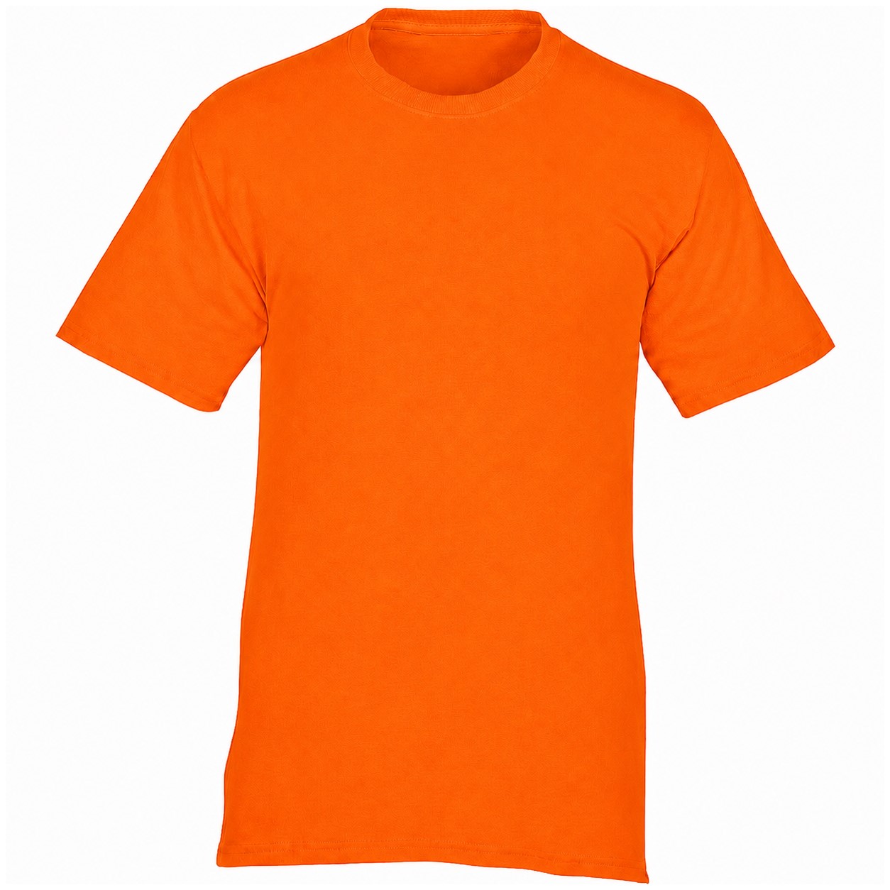 Cotton Short Sleeve Crewneck Shirt — Orange