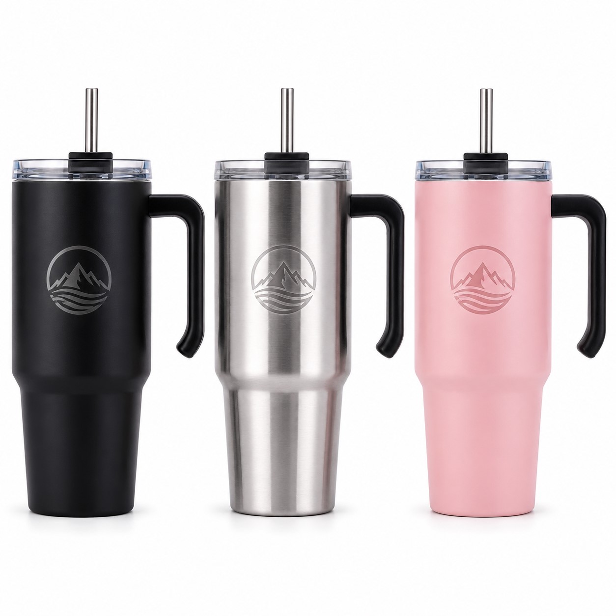 30 Oz Stainless Steel Handle Travel Tumbler