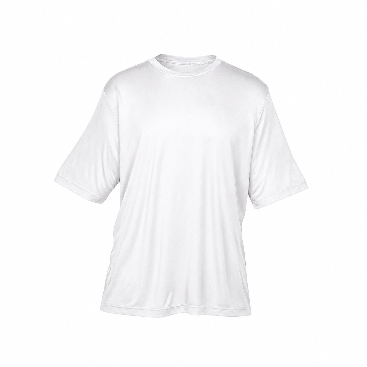 Polyester Crewneck Performance Tee — White